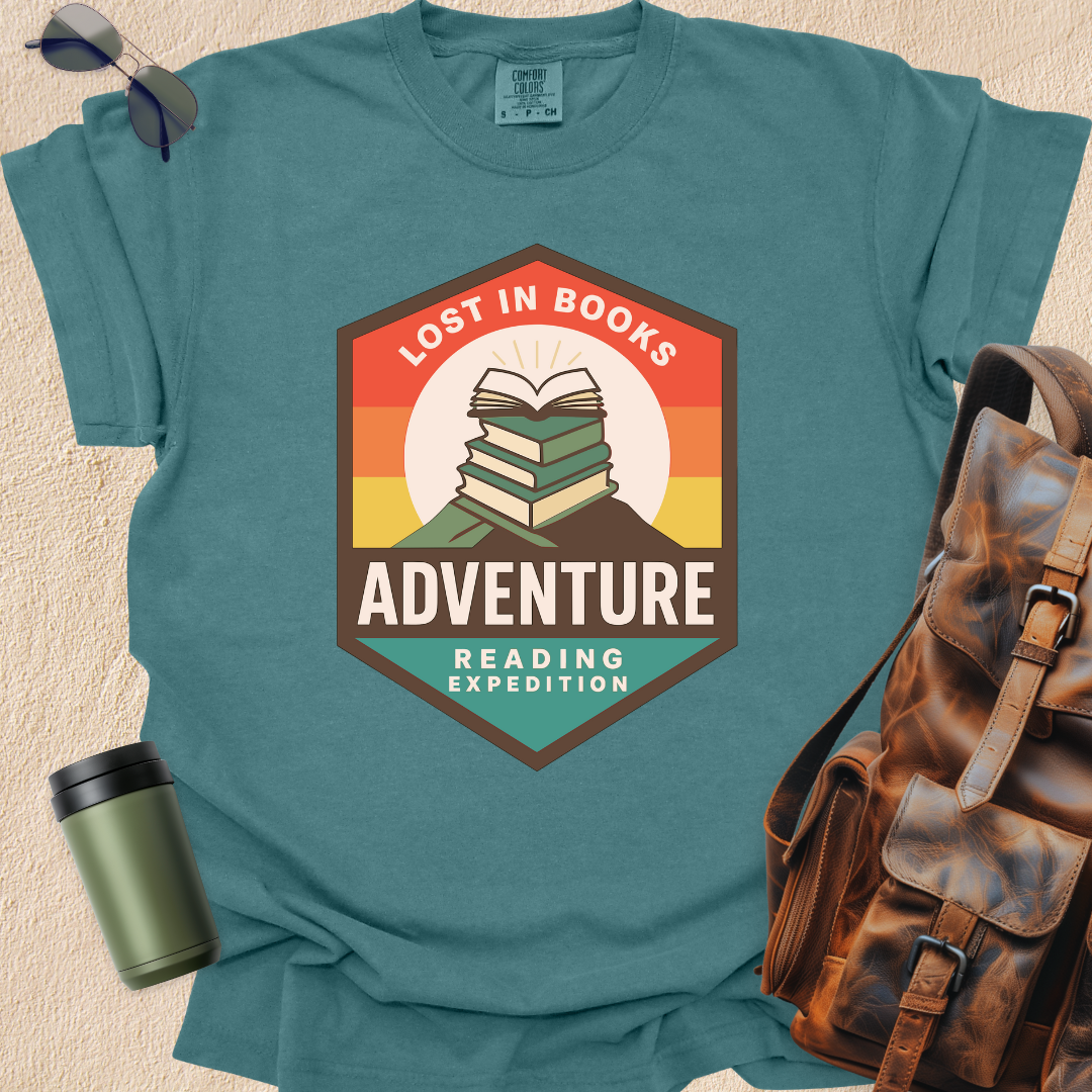 Lost in Books Adventure Tee