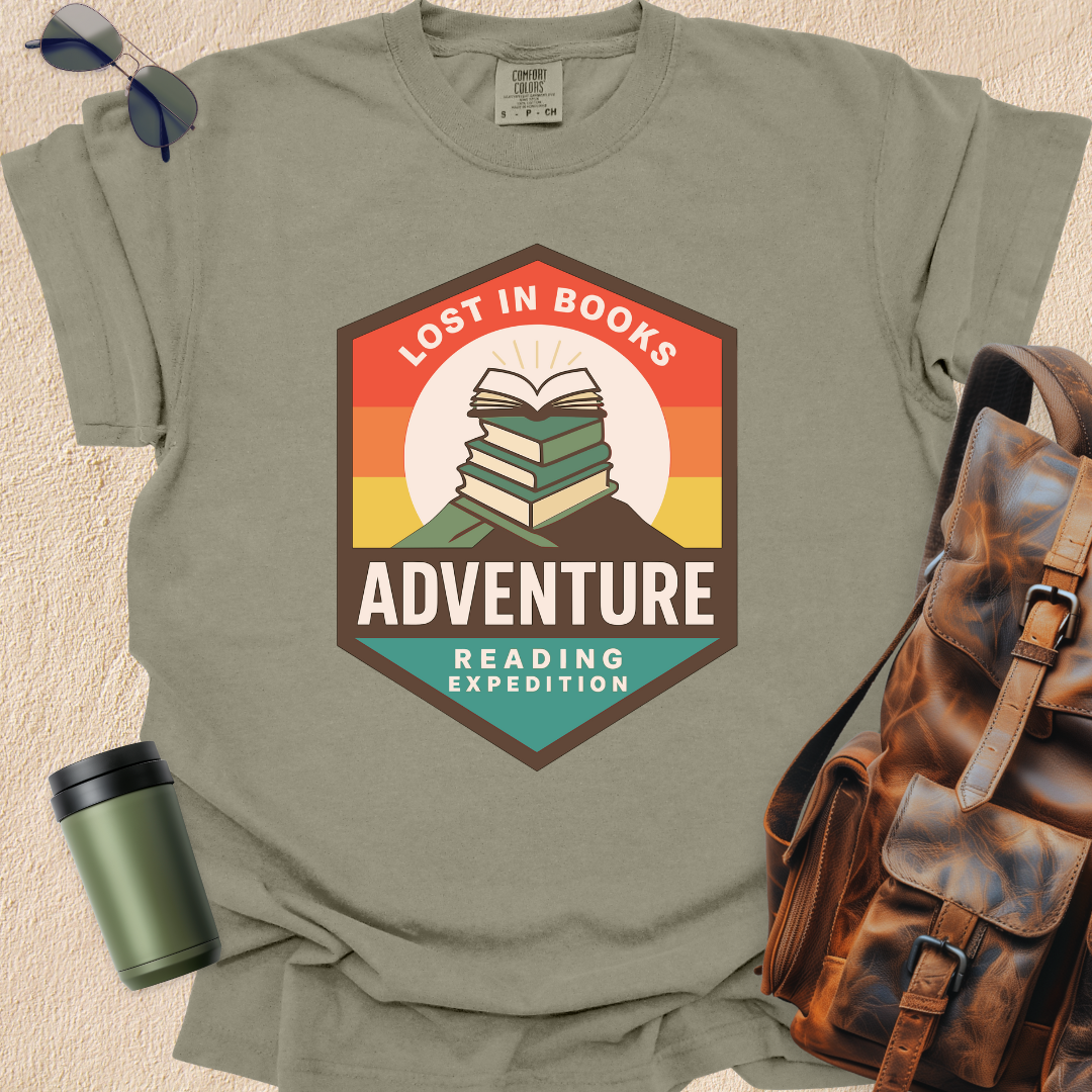 Lost in Books Adventure Tee