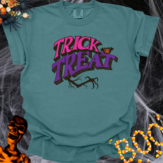 Trick or Treat Tee - Pink & Purple