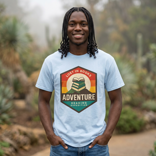 Lost in Books Adventure Tee